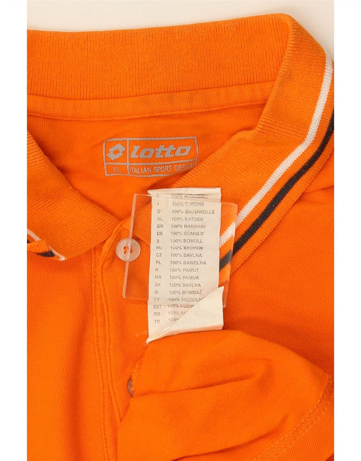 Polo da uomo Lotto XL in cotone arancione