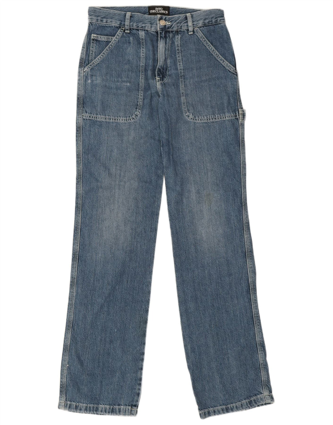 Jeans dritti Carpenter da donna Zara EU 38 Small W28 L34 Blu