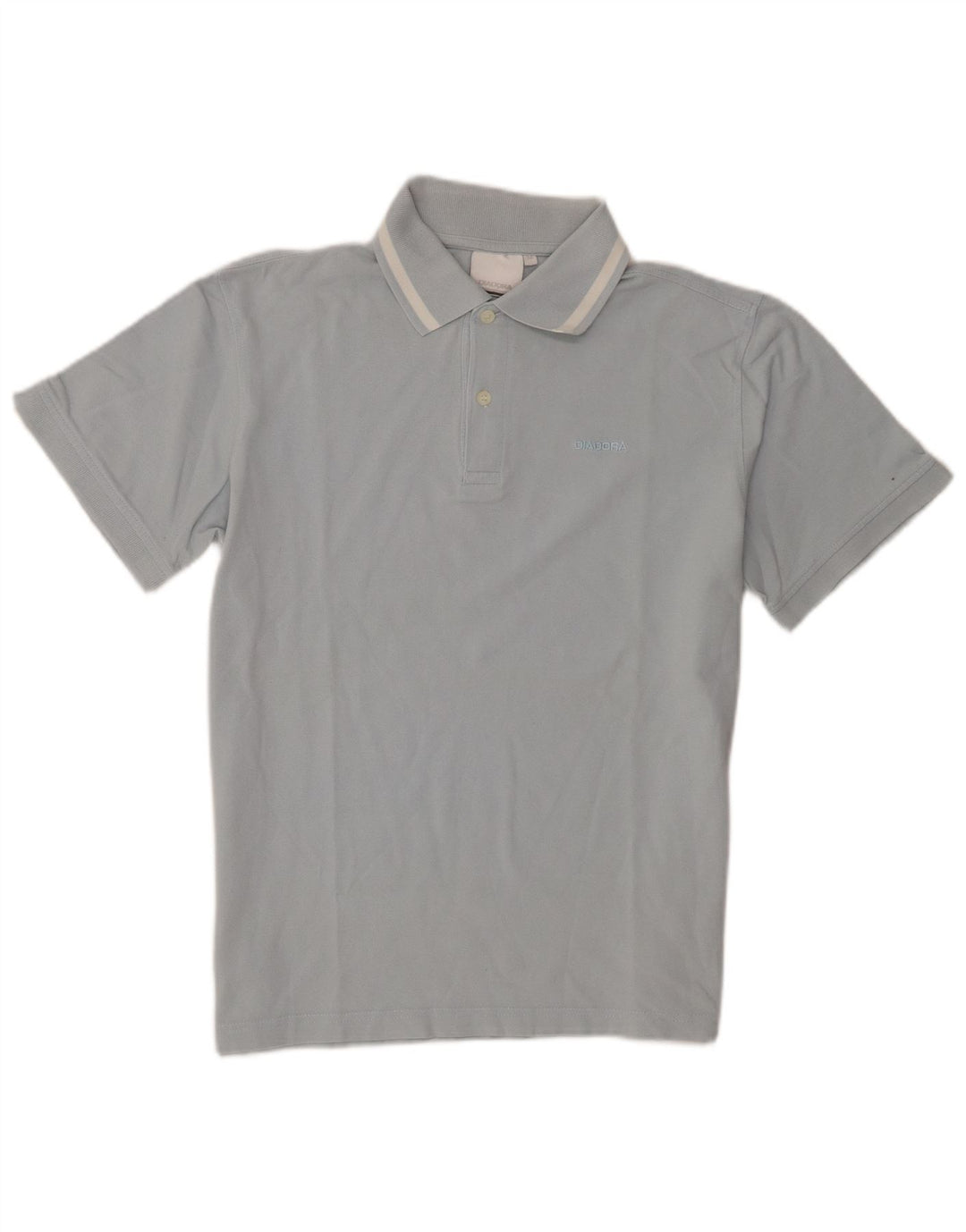 Polo Diadora Uomo Manica Corta Regular Fit Cotone Blu Medio