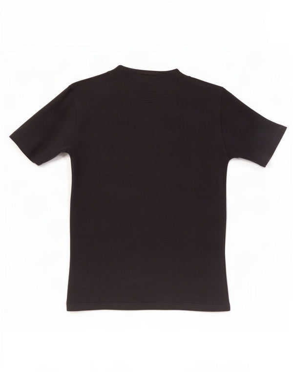 Vintage Womens T-Shirt Top UK 14 Medium Black Cotton