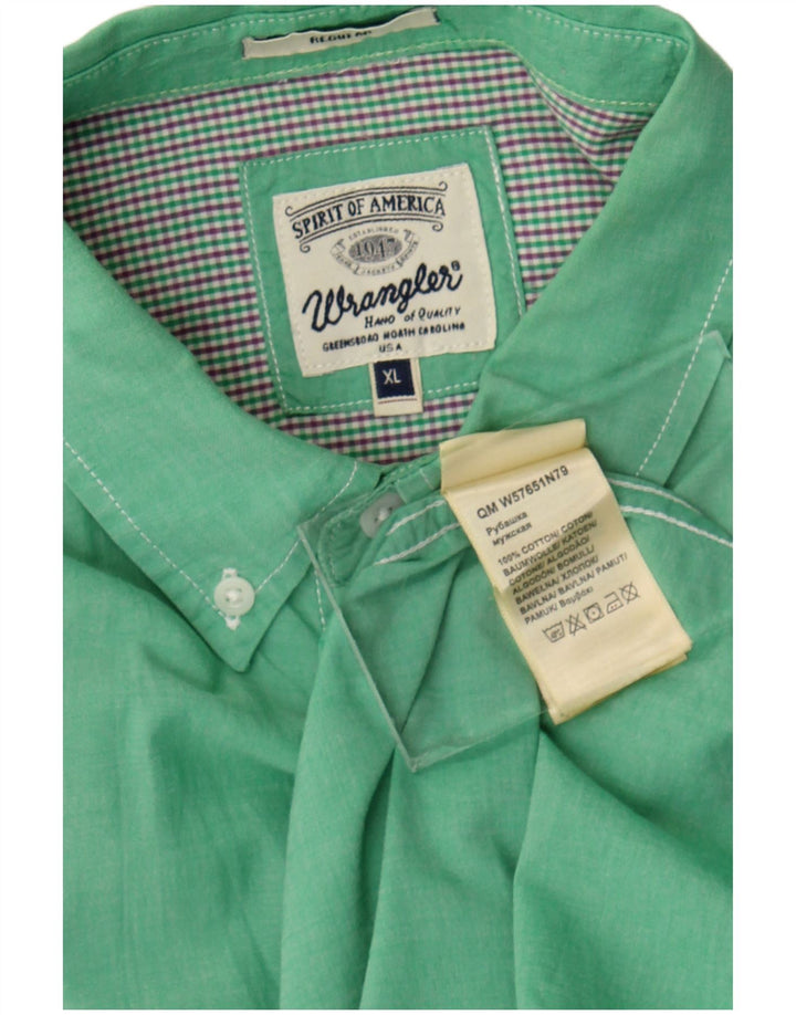 Camicia Wrangler da uomo vestibilità regolare XL in cotone verde