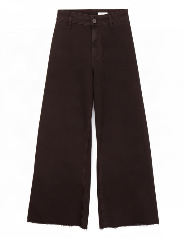 Jeans Zara da donna a gamba larga a vita alta EU 36 XS W26 L29 cotone nero