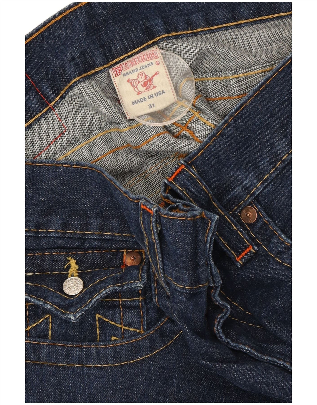 Jeans bootcut da donna True Religion W31 L32 cotone blu