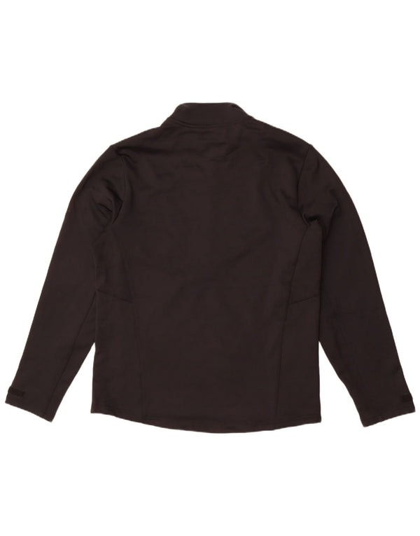 Lyle & Scott Felpa con cappuccio da uomo con zip grafica e collo alto, nera