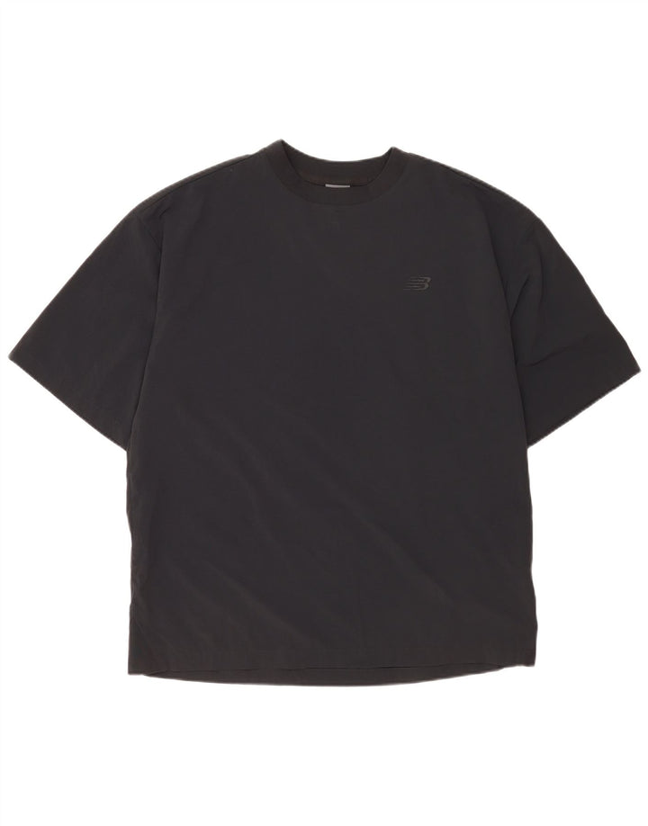 T-shirt da uomo New Balance Top grande in poliestere nero