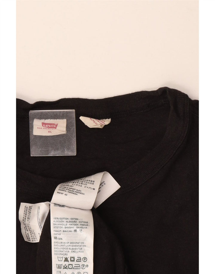 T-shirt da donna LEVI'S UK 18 XL cotone nero