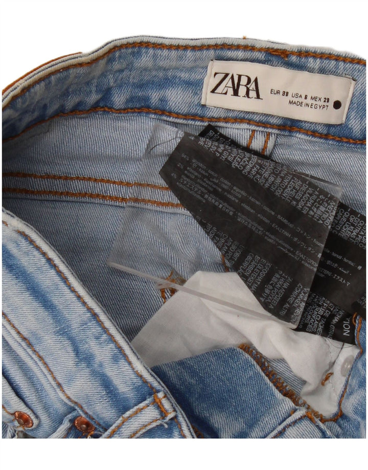Jeans svasati da donna Zara EU 38 Small W28 L33 cotone blu