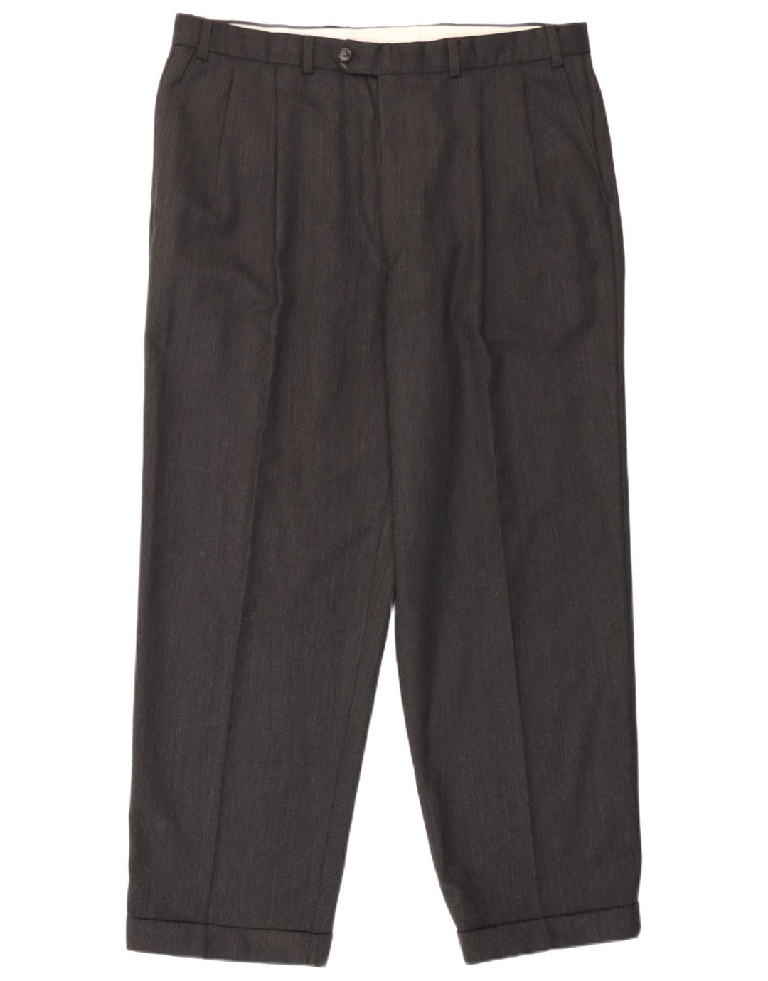 Pantaloni casual con pegged Marks & Spencer da uomo St. Michael W38 L29 in lana grigia