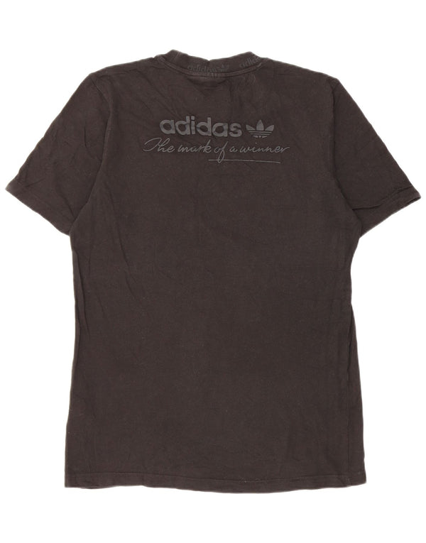 T-shirt Adidas da uomo Top Small in cotone nero