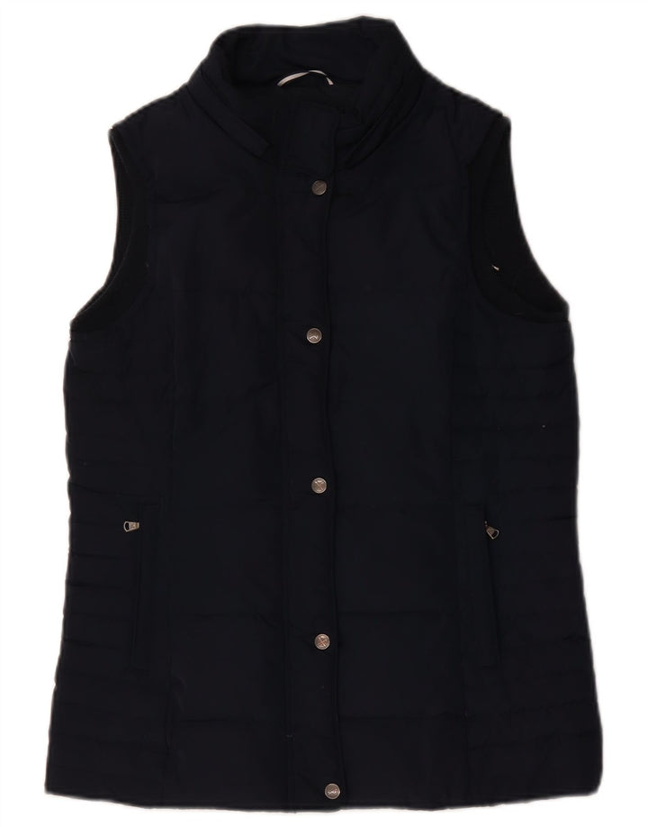 Crew Clothing Gilet imbottito oversize da donna UK 10 piccolo poliestere blu navy