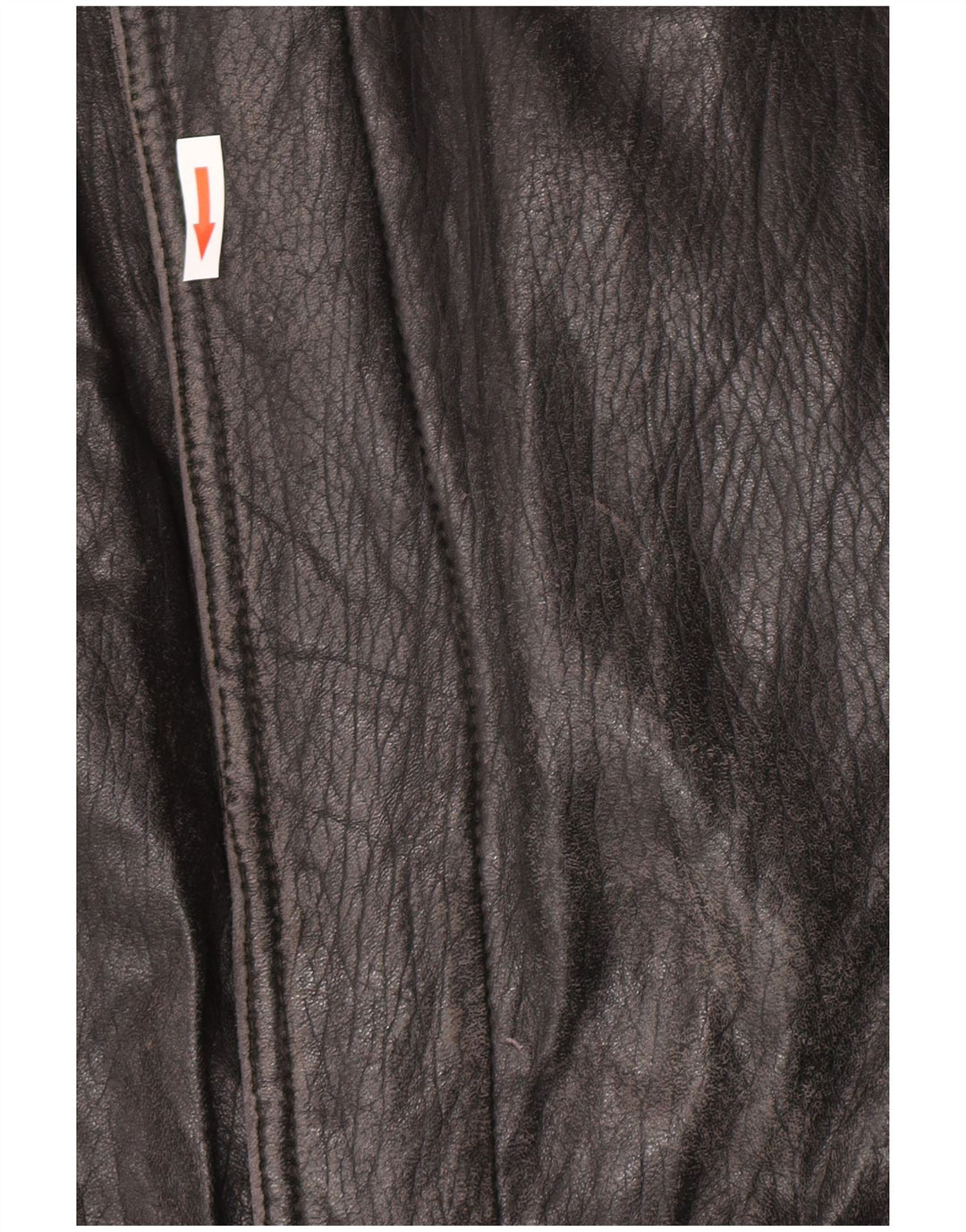 Giacca in pelle vintage da donna IT 52 2XL Pelle nera