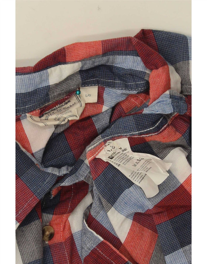 Mountain Warehouse Camicia da uomo a maniche corte grande in cotone a quadri multicolore