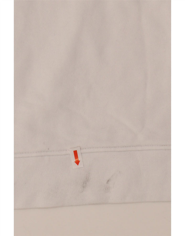 LEVI'S Felpa con grafica oversize da donna UK 16 Large Cotone bianco