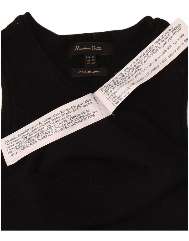 Canotta da donna Massimo Dutti UK 4 XS lana nera