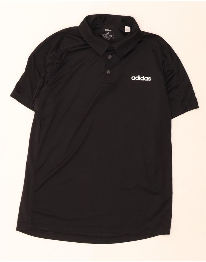 ADIDAS Mens Climacool Polo Shirt Medium Black Polyester Vintage Adidas and Second-Hand Adidas from Messina Hembry 