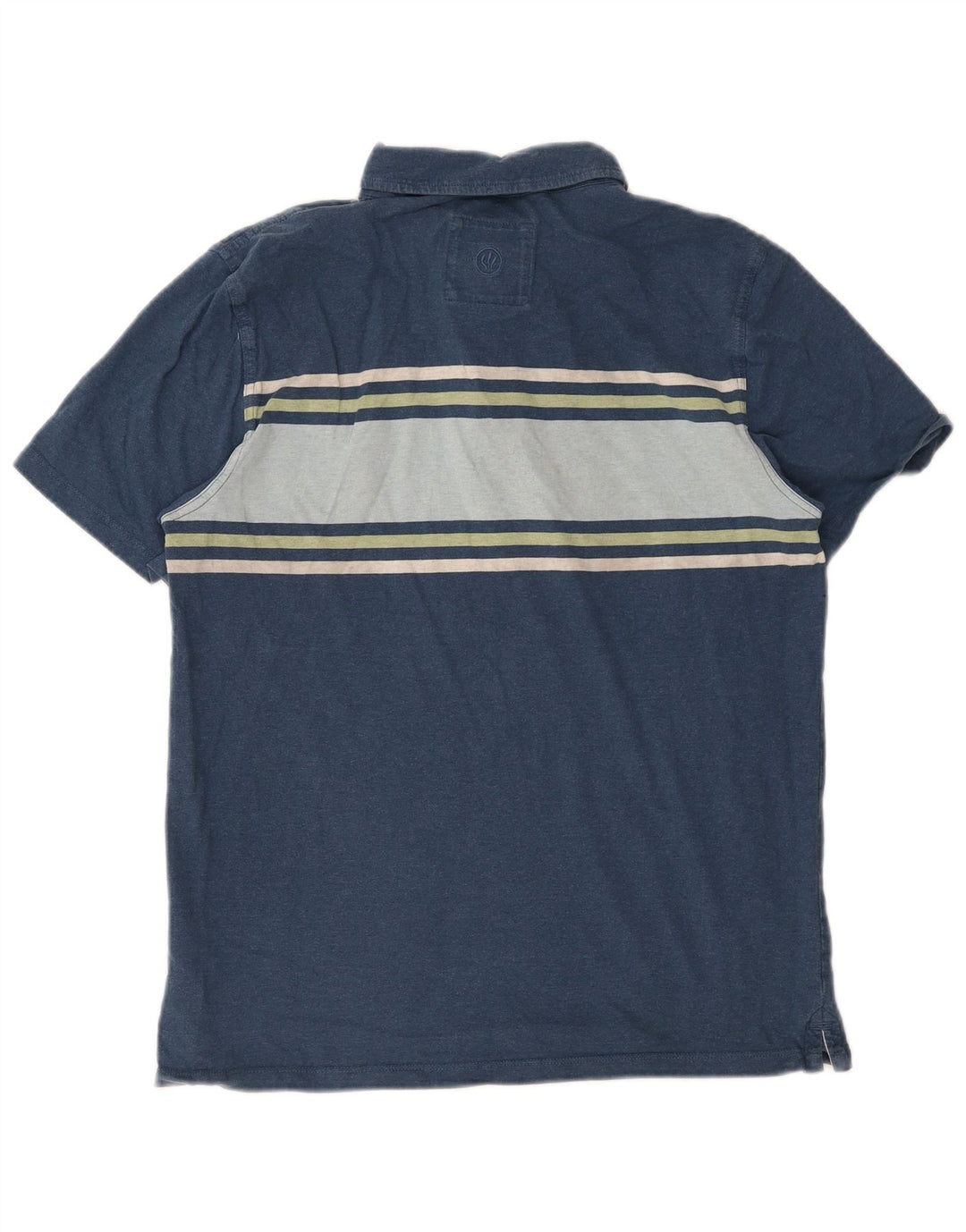 Polo da uomo Fat Face Large in cotone color block blu