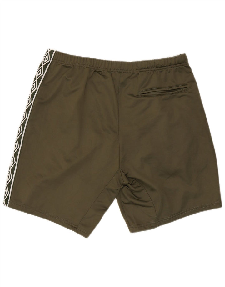 Pantaloncini sportivi grafici da uomo Umbro grandi in poliestere kaki