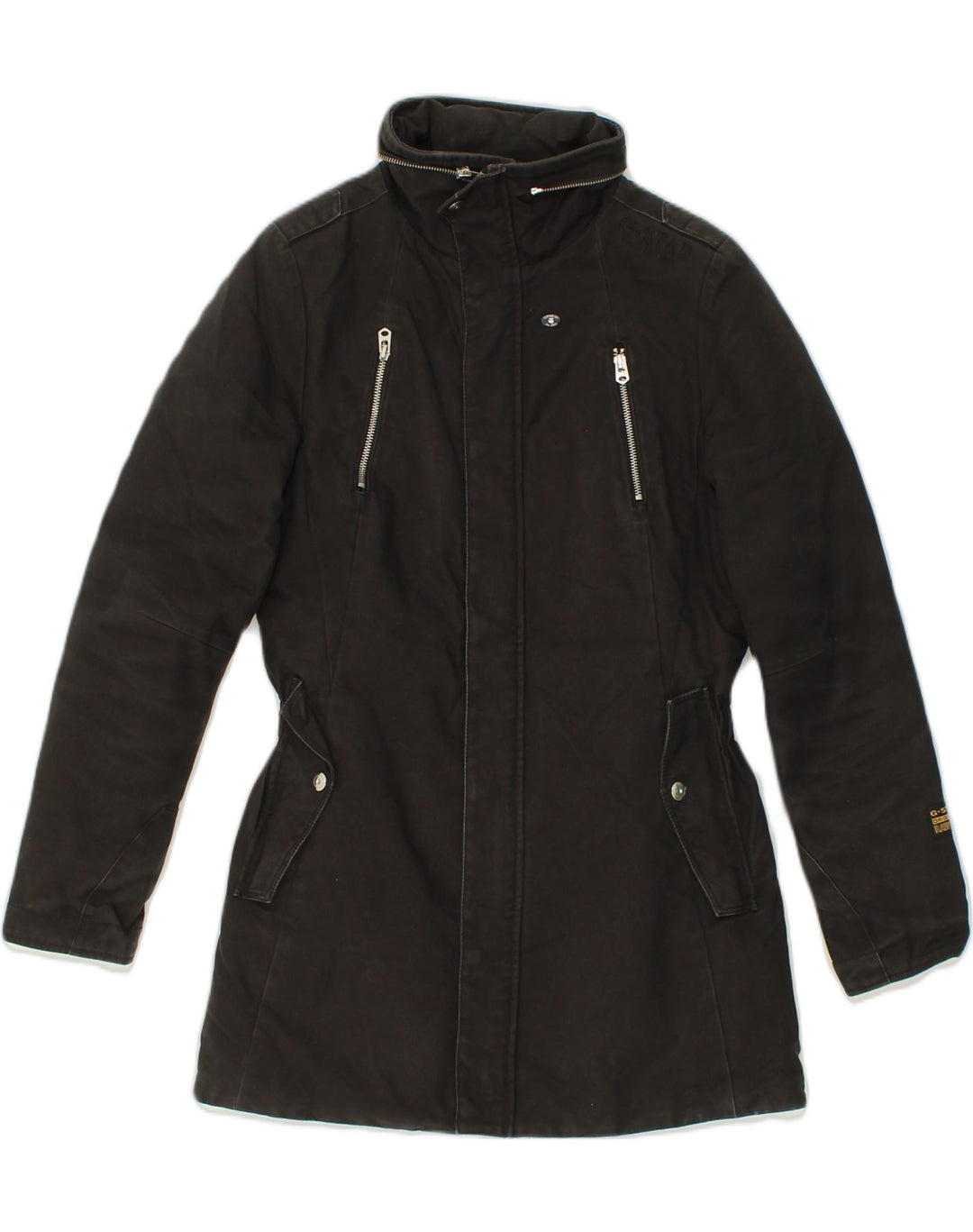G-STAR Womens Windbreaker Coat UK 8 Small Black Polyester | Vintage G-Star | Thrift | Second-Hand G-Star | Used Clothing | Messina Hembry 