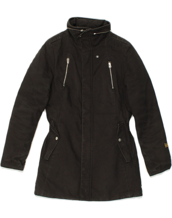 G-STAR Womens Windbreaker Coat UK 8 Small Black Polyester | Vintage G-Star | Thrift | Second-Hand G-Star | Used Clothing | Messina Hembry 