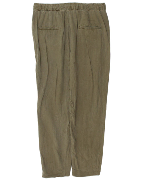Pantaloni chino a vita alta da donna Zara piccoli W26 L25 verdi