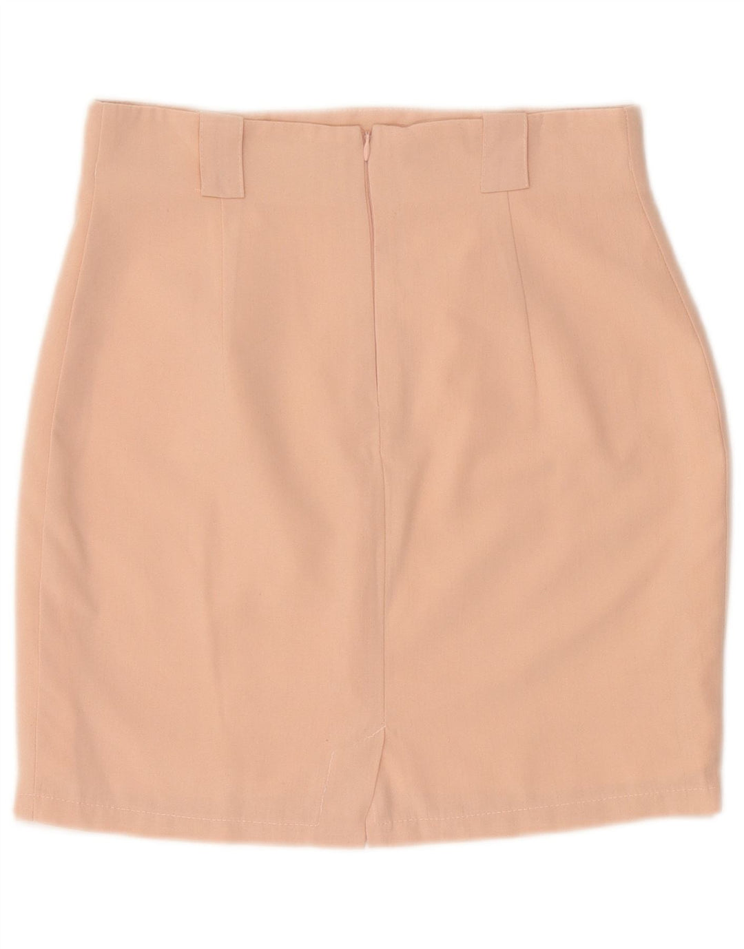 Gonna a tubino vintage da donna IT 40 piccola W27 poliestere beige