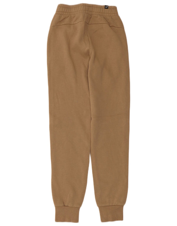 Pantaloni da tuta da donna Puma Joggers UK 4 XS Beige Cotton