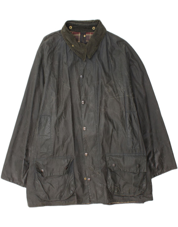 BARBOUR Giacca da uomo in cotone cerato Beaufort UK 48 XL Cotone nero