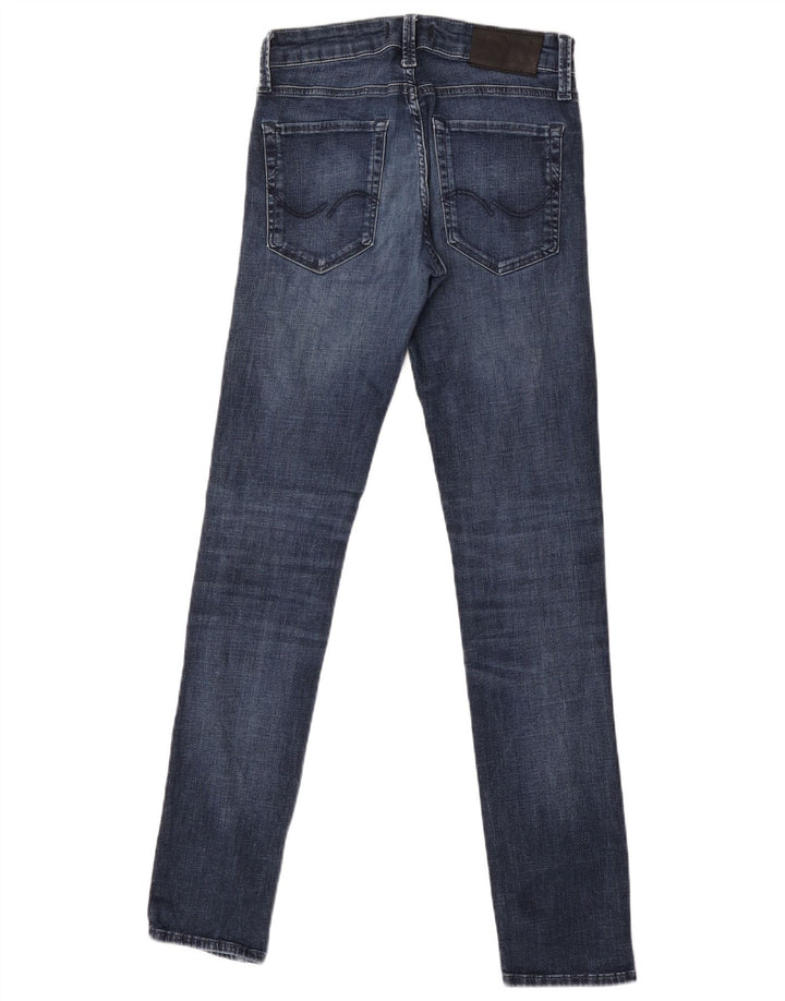 Jack & Jones Uomo GLENN Slim Jeans W27 L32 Blu Navy Cotone