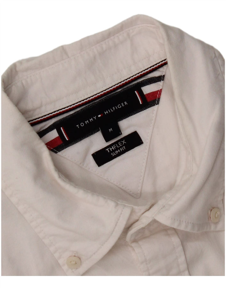 Camicia slim fit da uomo Tommy Hilfiger bianca media