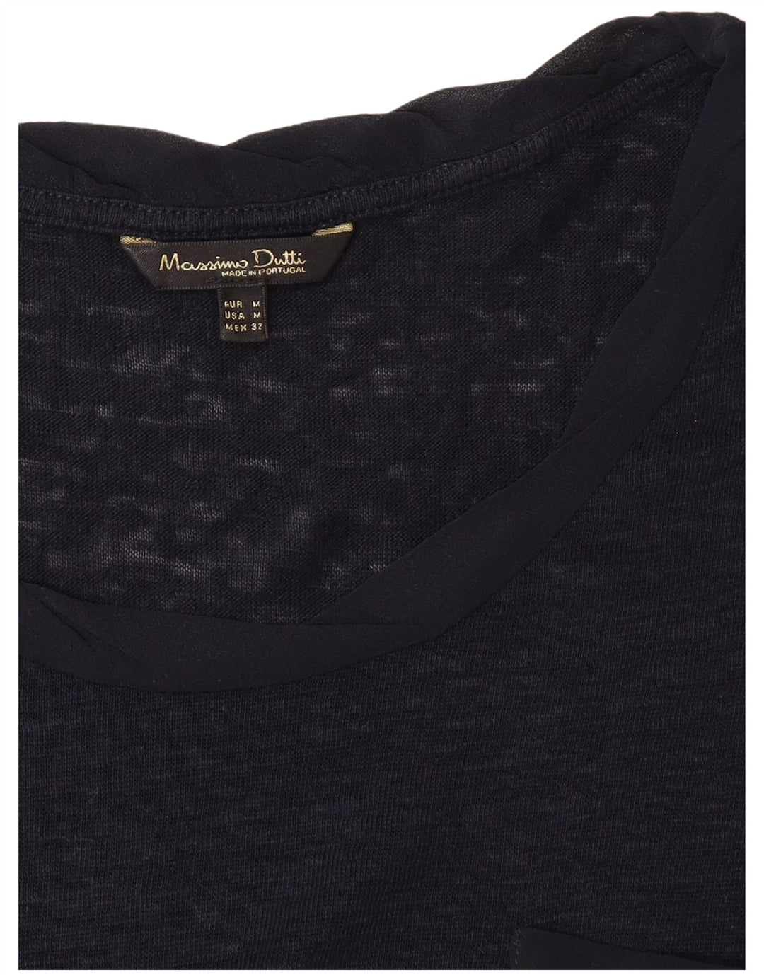 T-shirt da donna Massimo Dutti Top UK 12 medio blu navy