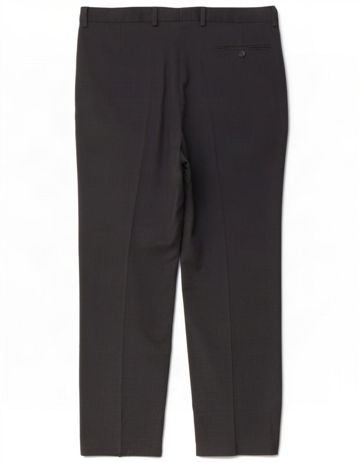 Pantaloni da abito vestibilità regolare da uomo Marks & Spencer W36 L31 lana grigia