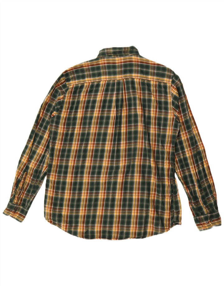 Camicia Kappa da uomo in flanella XL verde a quadri in cotone