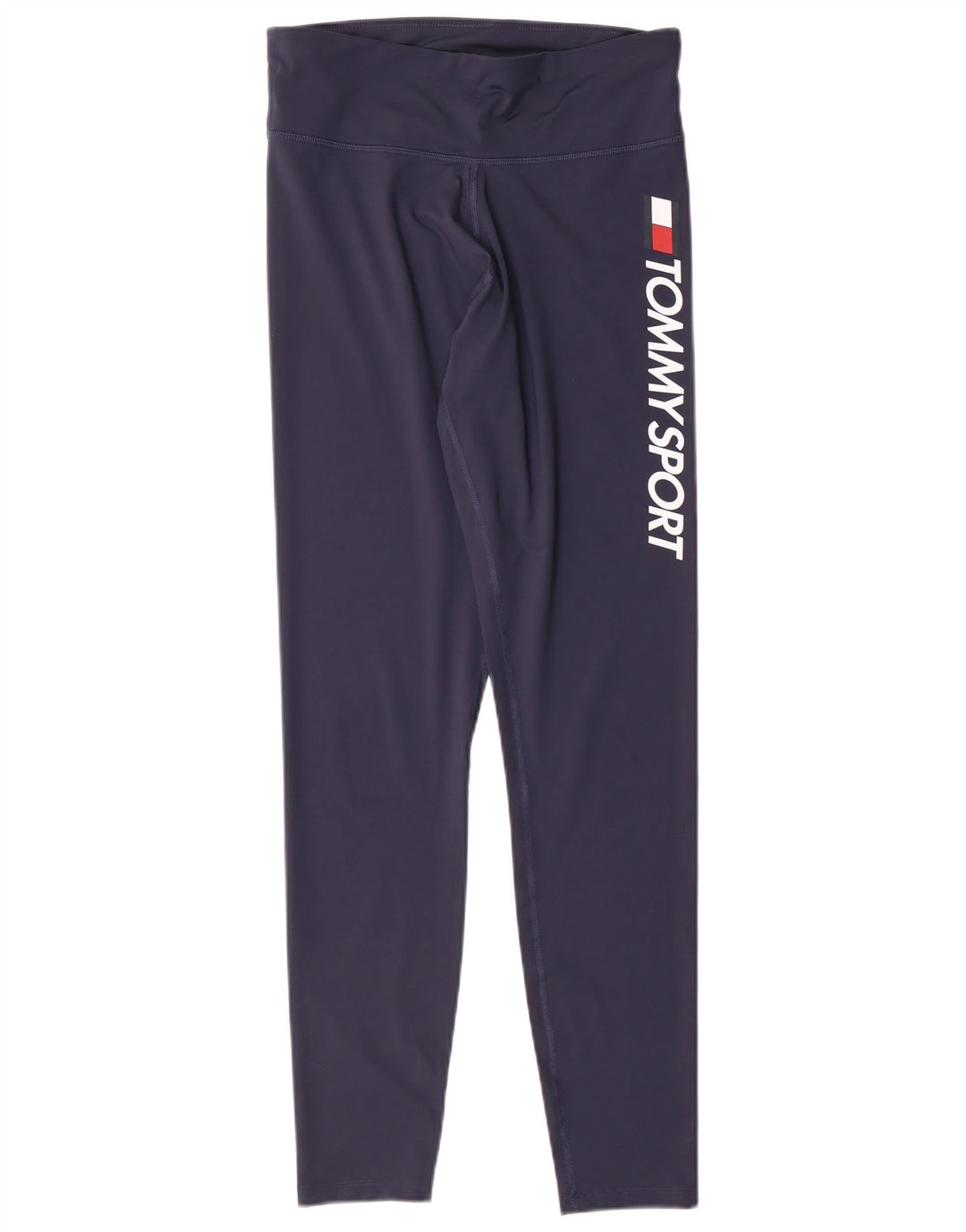 Leggings grafici da donna Tommy Hilfiger UK 12 poliestere medio blu navy