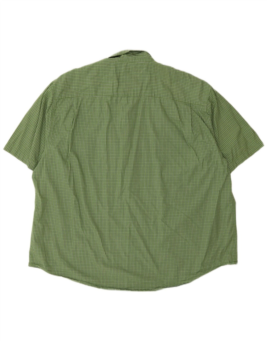 Camicia a maniche corte da uomo Wrangler 2XL cotone a quadri verde