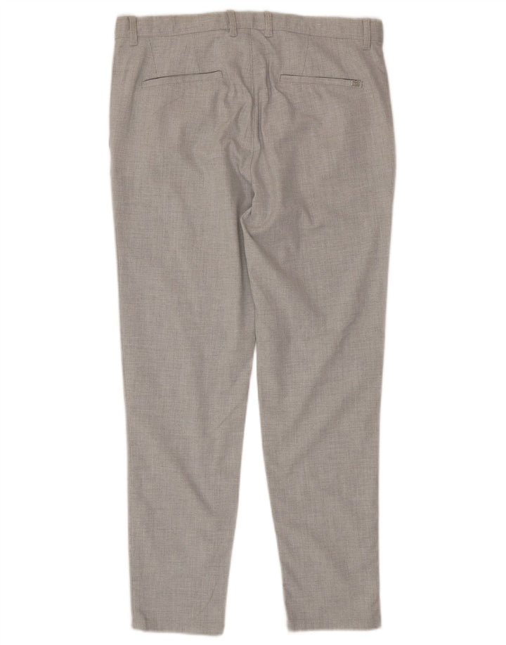Pantaloni chino slim fit da uomo Zara EU 40 medio W31 L29 poliestere grigio
