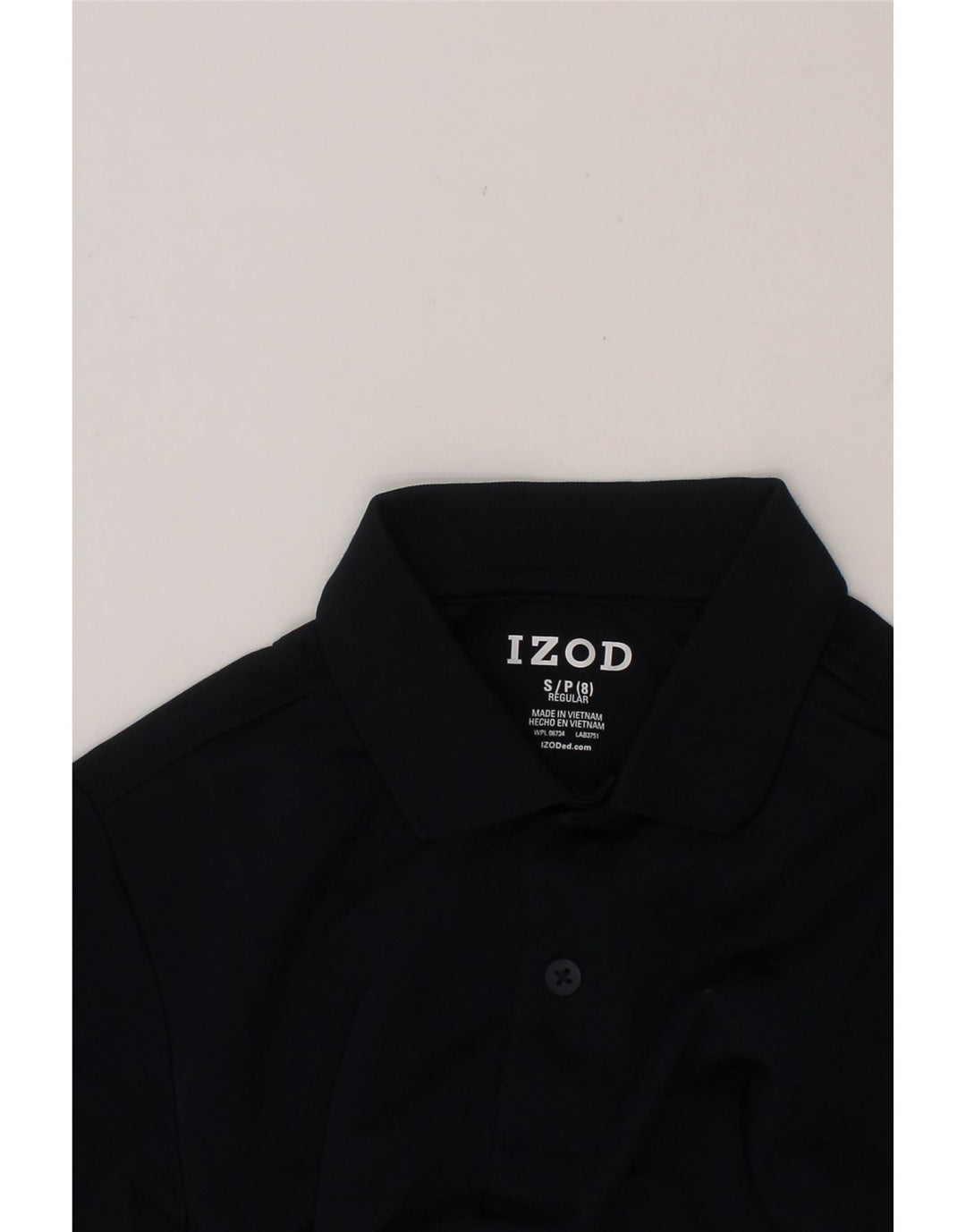 IZOD Boys Polo Shirt 7-8 Years Small  Navy Blue Polyester Vintage Izod and Second-Hand Izod from Messina Hembry 