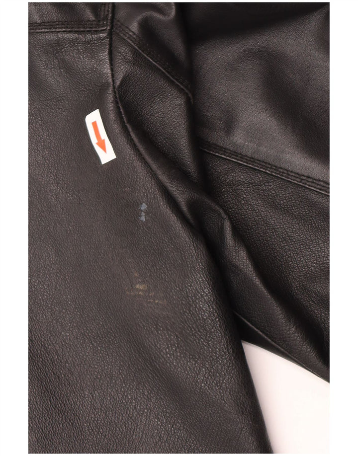 Giacca in pelle vintage da uomo IT 52 XL in pelle nera