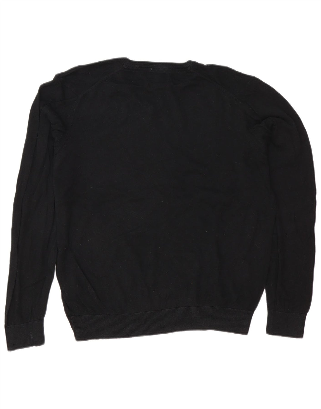 Maglione da uomo Marks & Spencer vestibilità regolare con scollo a V, grande cotone nero
