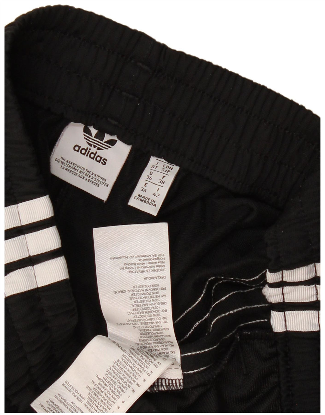 Pantaloncini sportivi da donna Adidas UK 10 piccoli sportivi in poliestere nero