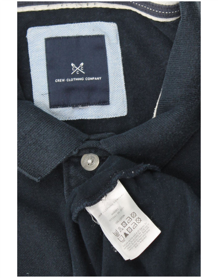 CREW CLOTHING Polo da uomo grande in cotone blu navy