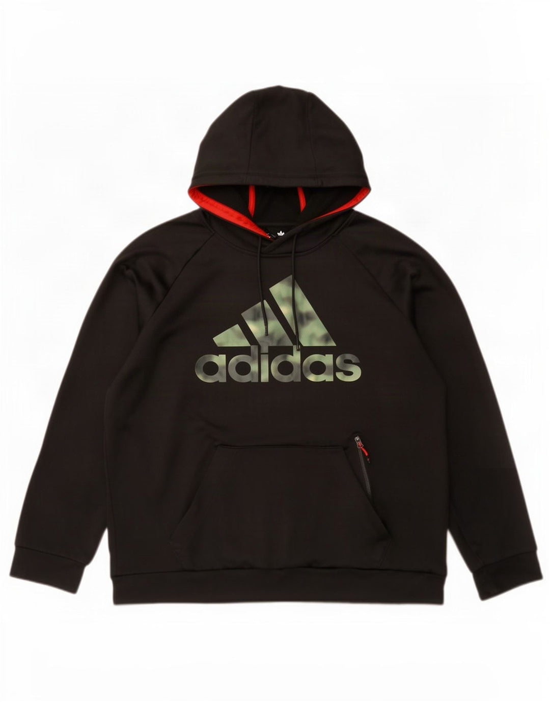 Felpa con cappuccio grafica da uomo Adidas XL poliestere nero