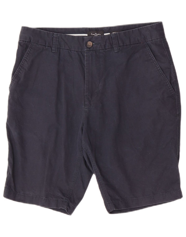 Pantaloncini chino da uomo dalla vestibilità regolare Pierre Cardin piccoli W30 in cotone blu navy