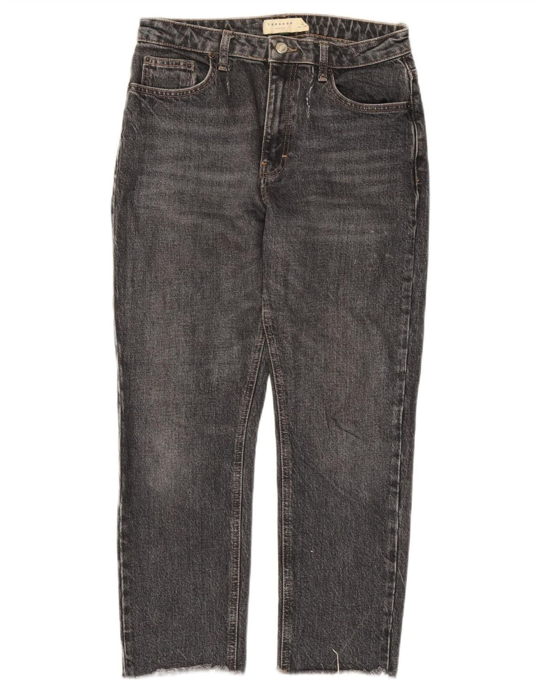 Jeans dritti da donna Topshop W28 L25 cotone grigio