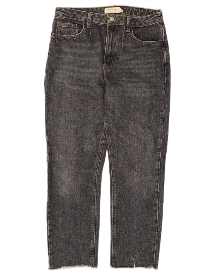 Jeans dritti da donna Topshop W28 L25 cotone grigio