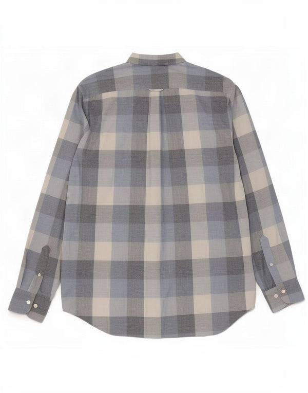Gant Camicia da uomo vestibilità regolare taglia 41/42 16 1/2 grande cotone a quadretti blu