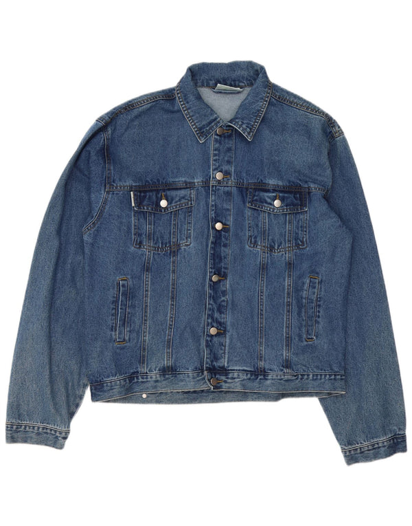 Giani Feroti Giacca in denim da uomo UK 40 Large Blu Cotone