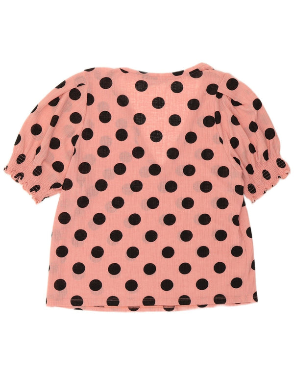 Top corto da donna Zara a pois rosa UK 10