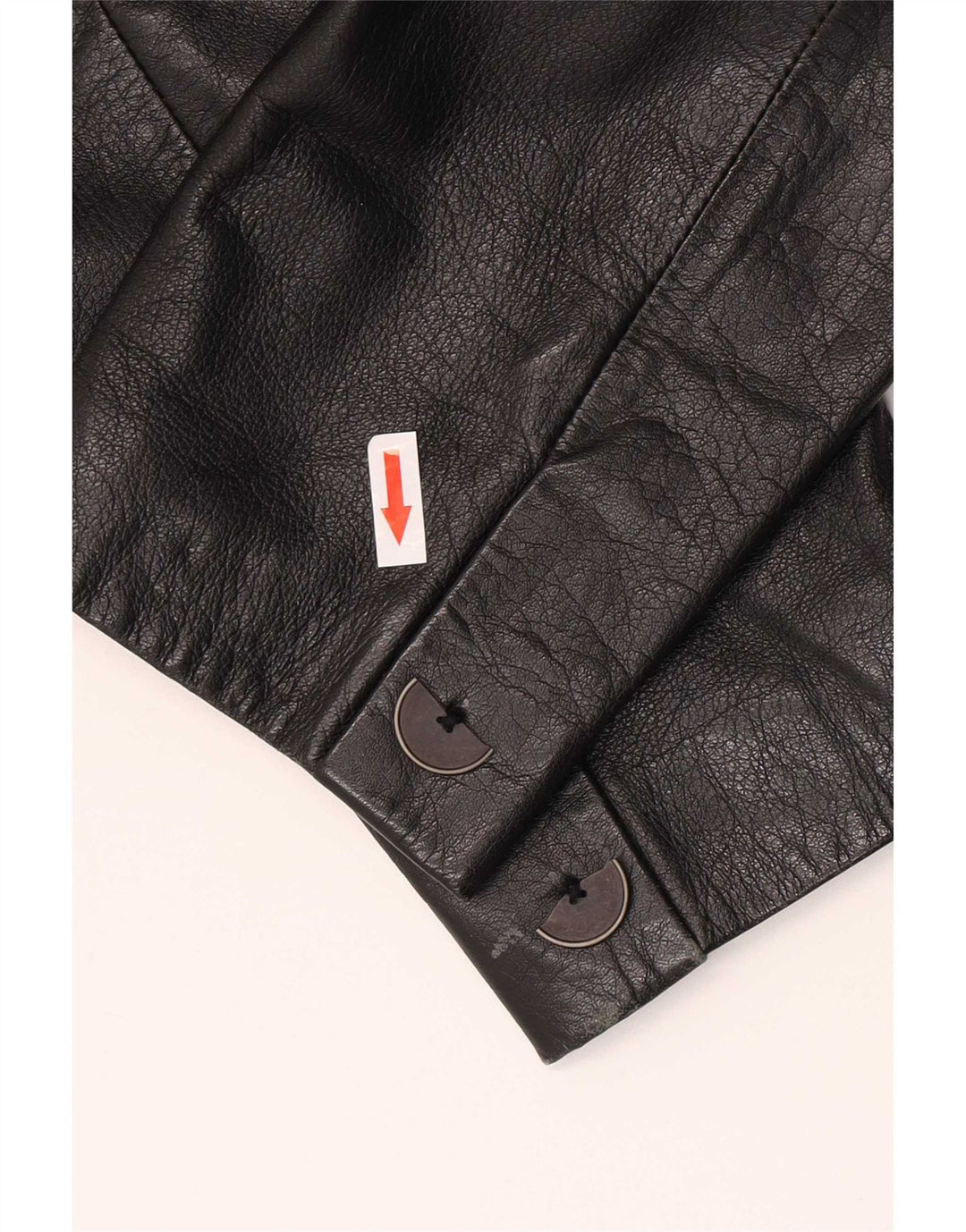 Giacca in pelle doppio petto da donna Madeleine UK 12 media nera