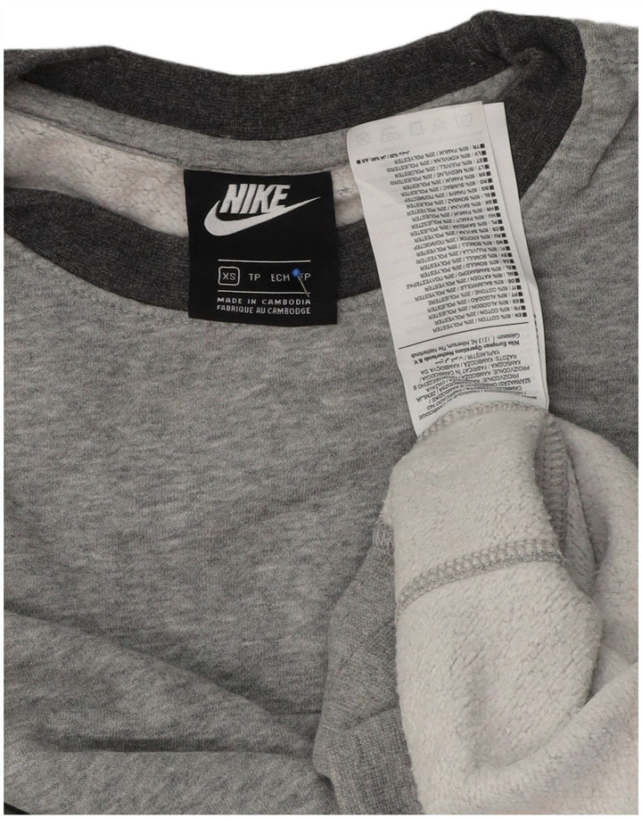 Felpa da uomo Nike Jumper XS in cotone chiazzato grigio