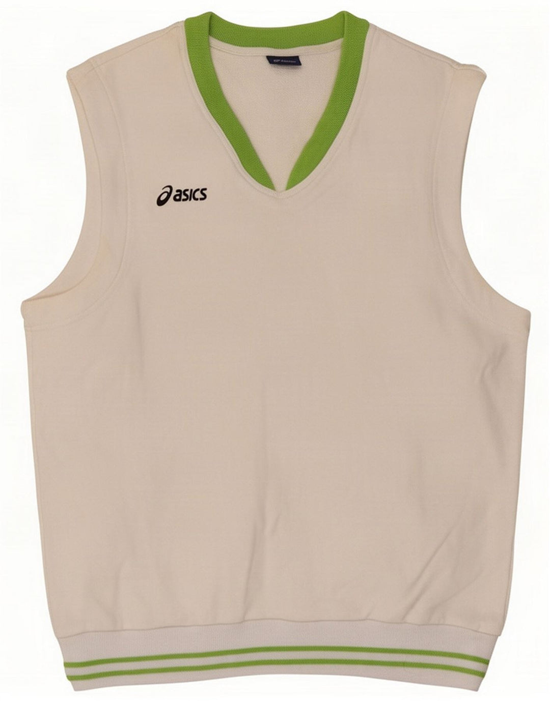 Asics Canottiera da uomo, cotone bianco medio